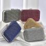 New double sided rhinestone dinner bag high-end dress diamond lady bag bridesmaid bride clutch crossbody bag wholesale