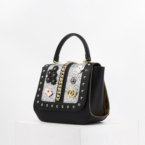 Top selling Diamonds ladies bag designer handbag for women miss unique quality female handbags luxury single shoulder bags 24cm