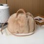 CCF704 New Trend Women's Fur Shoulder Handbag Ladies Single Shoulder Bag Luxury Tote Bags Drawstring Woven Purse And Handbag