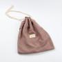 Custom Label Dust Drawstring Gauze Cotton Cloth Dust Packaging Pouch Navy Blue Cotton Gift Shoe Bag