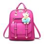 Fashion latest designers women bags black leather cute women's backpacks for girls