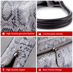 REALER 2024 OEM cusotom logo bags Real Genuine Leather womens Shoulder Bags Ladies Totes Hand bags snake pattern women handbags