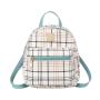 2024 Plaid Fashion Backpack Single Strap Portable Student Schoolbag Lady's Portable Shoulder Bag Chain Wholesale Foreign Trade