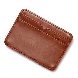 CUIKCA Credit Card Holder Pu Leather Mens Black Minimalist Business Simple Wallets Oem Hot Money