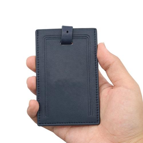 Custom Personalized Logo Travel Vegan Pu Leather Luggage Tag Leather Suitcase Tag