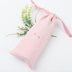 Wholesale Hot Stamping Suede Pouch Drawstring Dust Bag Pink Suede Gift Bag For Jewelry