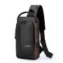 New Fashion Motorcycle Crossbody Chest Bags Custom USB Anti-Theft Waterproof Sling Bag Travel Shoulder Bag Men