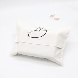 Customized Large Dust Bag Cotton gift Pouch With Flap Twill Cotton Envelope Pouch For Gift Packaging