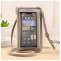 Phone bag Fashionable Female Diagonal Anti-Theft Mobile Phone Bag Transparent Mini Wallet with Touch Screen Anti-Fall Function