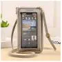 Phone bag Fashionable Female Diagonal Anti-Theft Mobile Phone Bag Transparent Mini Wallet with Touch Screen Anti-Fall Function