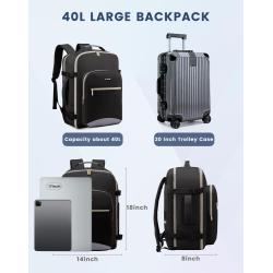 LOVEVOOK Fashion multi-function waterproof bags large 40L 4pc With 3 Packing Cubes Travel Outdoor Leisure Backpack for Women men