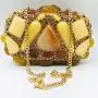 Luxury Metal Box Evening Clutch Bag Diamond Bridal Rhinestone Party Handbag High Quality Handmade Stone Evening Bags