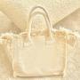 New Listing DIY Custom Large Designer Ladies Female Single Shoulder Hand Bag Plain tassel canvas Totes Bag