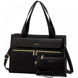 LOVEVOOK Leather Computer Briefcase Office Ladies Waterproof Shoulder Tote Handbag Large Capacity Business Laptop Bag for Women