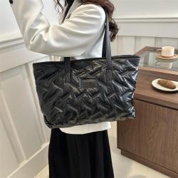 Simple Solid Color Fashion Cotton Large Tote Handbags Custom Logo Shoulder Bag 2024 Spring New Western Underarm Bags for Women