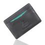 Custom leather business card holder wallet leather id card holder rfid smart card holder wallet