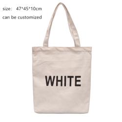 Gelory Factory Sale Custom Fashionable Multi Color Recycled Large Capacity Letter Shoulder Canvas Bag