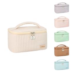 Wholesale Custom Logo Soft Wash Make Up Bags Travel Portable Waterproof PU Leather Cosmetic Pouch Bags For Women