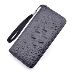 2021 New Alligator-print wallet Men's Long Zippered mobile phone bag Clutch Business card holder wallets for man
