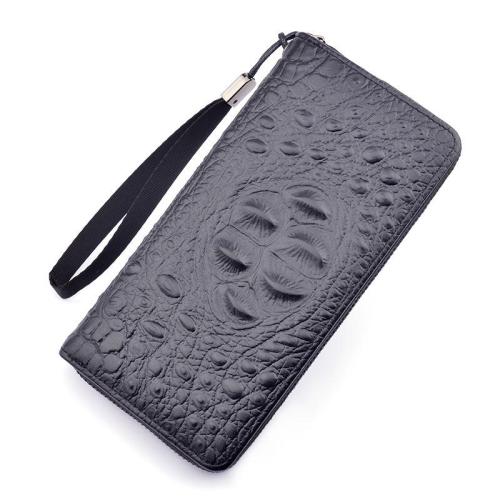 2021 New Alligator-print wallet Men's Long Zippered mobile phone bag Clutch Business card holder wallets for man