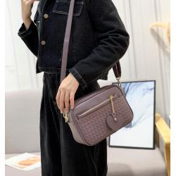 2024 New PU women's woven Shoulder bag Cross-body bag Women's small square camera bag