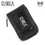 CUIKCA Fashion Lychee Pattern PU Leather Unisex RFID Card Holders Zipper Wallet Driver's License Business ID & Credit Card Case