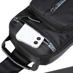 GELORY Customized Waist Sling Bag Multipurpose Waterproof Nylon Large Capacity USB Fitness Chest Bag Fanny Pack For Men Sport