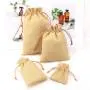 Eco-friendly Natural Jute Burlap Hessian Drawstring Pouch Hig Quality Candy Wedding Favor Gift Linen Jute Bag