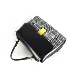 Luxury Handbags For Women Black And White Handbag China Supplier Plaid Pattern Handbags