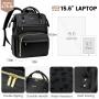 Custom Hot Sale Carry on school work bookbag mochila luxury PU leather Nurse Teacher Daypack women laptop backpack with USB Port