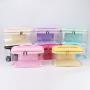 Keymay Stock No MOQ Handle Organizer Transparent Personal DIY Letters Patches Beach Large Capacity PVC Makeup Travel Bag