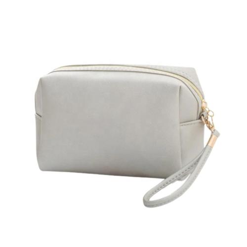 High Quality Vegan Leather Makeup Bag Zipper Pouch Travel Cosmetic Organizer for Women and Girls