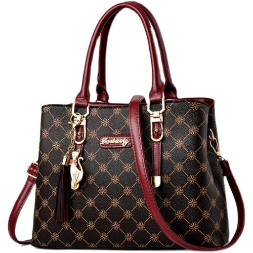 Bags for Women Fashionable Middle-Aged Ladies Shoulder Bag Large Capacity Temperament Portable Slung with Single Chain Strap