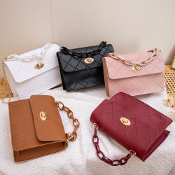 Women's handbags new 2024 bags for women wholesale lattice mobile phone bag small square handbag chain crossbody shoulder bag