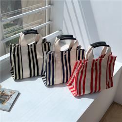 New design handbags large messenger crossbody bag Fashion personality stripe color shoulder bags for women tote bag canvas