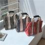 New design handbags large messenger crossbody bag Fashion personality stripe color shoulder bags for women tote bag canvas