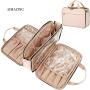 Portable Makeup Organizer Stand Up Cosmetic Bag Hanging Toiletry Bag for Women Cosmetic Case for Travel