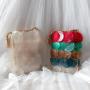 Custom 2024  New Fairy Shell Bag Sequin Hand Weaving Beaded Handbag Crossbody Phone Ladies Party Elegant