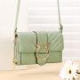 2022 New Fashion Trend Women's Bag Leisure High Texture Pu Deer Lingge Small Square Bag Solid Color Single Shoulder Messenger Ba