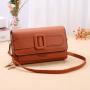 New Women's Purse Mobile Phone Bag Fashionable Korean Version Fashion Color Contrast Small Square Bag One-shoulder Crossbody Bag