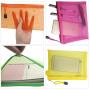 Gelory Zipper Mesh File Bags Folder Document Pockets Nylon Pencil Case Cosmetic Storage Office Pouch Holder