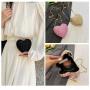 KBW603 Hot Sale Heart Shape Women Bag New Fashion PU Cute Girls Shoulder Crossbody Ladies Clutch Evening Bag