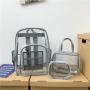 Wholesale Custom Outdoor Waterproof Clear PVC backpack Transparent See Through School Backpacks with Lunch Box