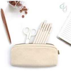 Gelory Factory Wholesale Custom Canvas Pencil Pouch For Girls And Boys Durable Office Stationery Organizer
