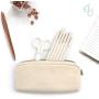 Gelory Factory Wholesale Custom Canvas Pencil Pouch For Girls And Boys Durable Office Stationery Organizer