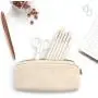 Gelory Factory Wholesale Custom Canvas Pencil Pouch For Girls And Boys Durable Office Stationery Organizer