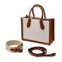 Oem Odm Custom Factory Classic Canvas Womens Hand Bags PU Leather Fashion Custom Logo Womens Tote Bags
