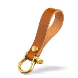 Wholesale Designer Top Grain Leather KeyChain Holder Compact Genuine Leather Car Keyring Accessory Holder