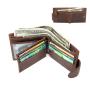 New Genuine Leather Wallet for Men Vintage RFID Blocking Multi-function Wallet With Coin Pocket Money Slip Card Holder