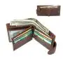 New Genuine Leather Wallet for Men Vintage RFID Blocking Multi-function Wallet With Coin Pocket Money Slip Card Holder